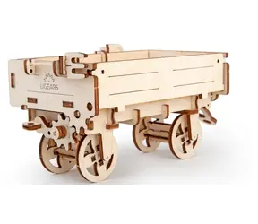 Ugears 3D mechanisches Holzpuzzle „Traktorabstellgleis“ / ab 14 Jahren / 68 Teile / Schwierigkeit: niedrig