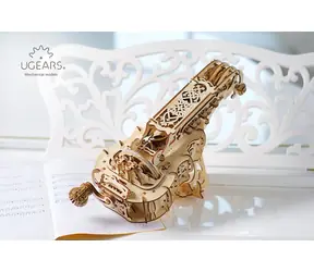 Ugears 3D mechanisches Holzpuzzle Drehleier / ab 14 Jahren / 292 Teile / Schwierigkeit: mittel