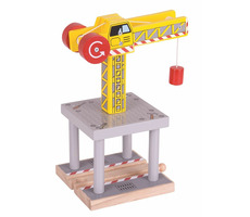 Bigjigs Rail Großer gelber Kran / ab 3 Jahren 