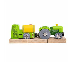 Bigjigs Rail Tractor mit Seitenverkleidung grün / ab 3 Jahren