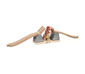 Bigjigs Rail Bridge mit T-Rex / ab 3 Jahren