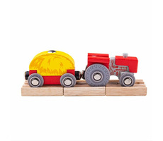 Bigjigs Rail Red Traktor mit Pritsche / ab 3 Jahren