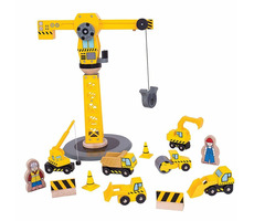 Bigjigs Rail Kran und Baumaschinen / ab 3 Jahren