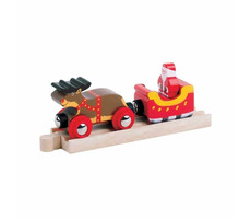 Bigjigs Rail Weihnachtsmannschlitten + Schiene / ab 3 Jahren