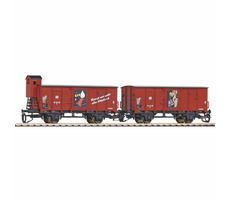 Piko 47032 Set mit 2 Planwagen G02 „Fit“ DR III / Maßstab: TT (1:120) / Radius: 287 mm / 14 Jahre 