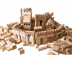 EkoToys Holzwürfel natur 220 Stück XL