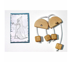Ceeda Cavity Holzpuzzle-Ohrringe White Lady / ab 3 Jahren