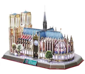 CubicFun 3D Puzzle Kathedrale Notre Dame - LED / 149 Teile / 39,5 x 22 x 28 cm / ab 8 Jahren