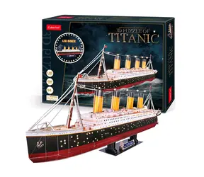 CubicFun 3D-Puzzle Titanic - LED / 266 Teile / 87,9 x 9,6 x 29,4 cm / ab 14 Jahren