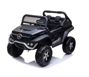 Eljet Kinder-Elektroauto Mercedes Benz Unimog Truck schwarz / 50 W / Geschwindigkeit: 3-5 km-h / Tragfähigkeit: 30 kg