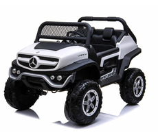 Eljet Kinder-Elektroauto Mercedes Benz Unimog Truck weiß / 50 W / Geschwindigkeit: 3-5 km-h / Tragfähigkeit: 30 kg