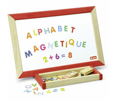 Jeujura Holz-Multifunktionstischplatte 44x30 cm mit Zubehör / ab 3 Jahren