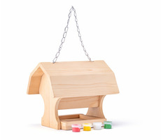 Woody VOGELFUTTER 4 Farben und Pinsel / 19 x 13,5 x 16 cm  