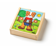 Woody Puzzle-Garderobe „Hund“, 18 Teile / ab 10 Monaten