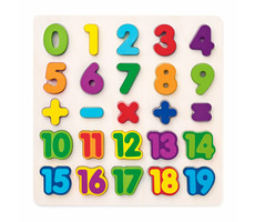 Woody Puzzle - Zahlen auf der Tafel / ab 3 Jahren