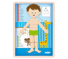 Woody Puzzle „Menschlicher Körper“ - Junge CZ / ab 3 Jahren