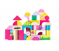 Woody Cubes, 50 Teile - Trends mit Aufdruck / ab 2 Jahren