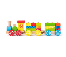 Woody Train mit Aufdruck, klein / ab 2 Jahren