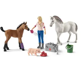 Schleich Farm WORLD 42486 Arztbesuch bei Stute und Fohlen / Ab 3 Jahren