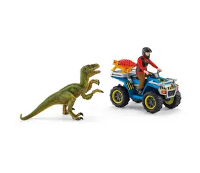 Schleich Dinosaurier 14333 Flucht vor dem Velociraptor auf dem Quad / ab 4 Jahren