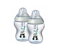 Tommee Tippee Babyflasche C2N print Girl 260ml 2Stk / ab 0 Monaten