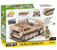 Cobi 2273 Deutsches Halbkettenfahrzeug Sd.Kfz 10 Demag D7 / 1:35 / 283 Würfel / ab 7 Jahren