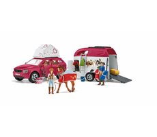 Schleich Horse Club - 42535 Abenteuerauto mit Anhänger und Pferd / ab 3 Jahren