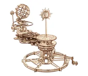Ugears 3D mechanisches Holzpuzzle Tellurium / ab 14 Jahren / 249 Teile / Schwierigkeit: mittel