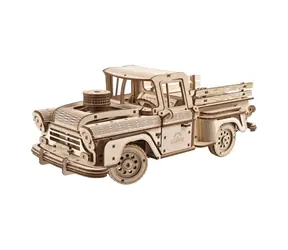 Ugears mechanisches 3D-Holzpuzzle „American Truck (Pick- UP)“ / ab 14 Jahren / 460 Teile / Schwierigkeit: hoch