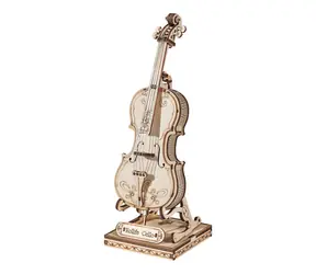 Robotime 3D-Holzpuzzle Violoncello / ab 8 Jahren / 58 Teile / Schwierigkeit: niedrig