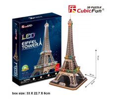 CubicFun Puzzle 3D Eiffelturm / 82 Teile / 39 x 78 x 36 cm / Schwierigkeit: 6