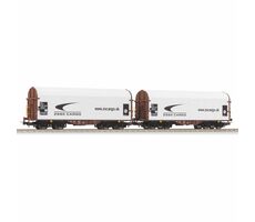 Piko 58258 Set mit 2 Planwagen Shimmns ZSSK VI / Maßstab: H0(1:87) / Länge: 417 mm / Radius: 358 mm / ab 14 Jahren 