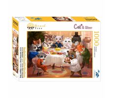 Brain Tree Puzzle Katzenessen / 1000 Teile / ab 14 Jahren