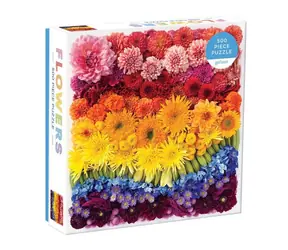 Galison Puzzle Regenbogenblumen / 500 Teile / ab 8 Jahren