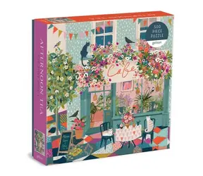 Galison Puzzle Nachmittagstee im Café / 500 Teile / ab 8 Jahren