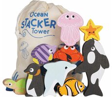 Le Toy Van Petilou Faltturm Ocean / 9 Stück / ab 18 Monaten