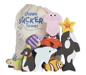 Le Toy Van Petilou Faltturm Ocean / 9 Stück / ab 18 Monaten
