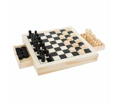 Small Foot Kompaktschach aus Holz 3 in 1 / ab 6 Jahren