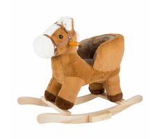 Small Foot Schaukelpferd mit Rückenlehne braun / 68 x 36 x 54 cm / ab 12 Monaten