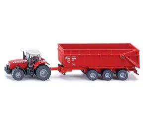Siku Farmer - Massey Ferguson Traktor mit Anhänger / 1:87 / ab 3 Jahren