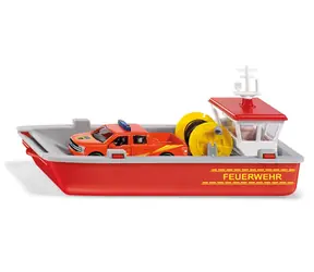 Siku Super - Boot mit Feuerwehrauto / 1:50 / ab 3 Jahren