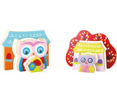 Small Foot 3D-Holzpuzzle Eulen im Haus / ab 2 Jahren
