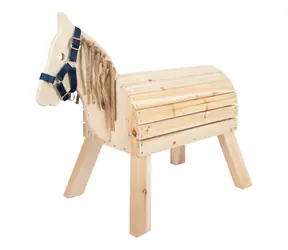 Small Foot Kompaktes Holzpferd / Sitzhöhe 49 cm / ab 3 Jahren