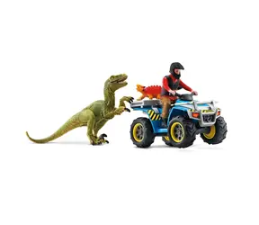 Schleich Dinosaurier 41466 Flucht vor einem Velociraptor auf dem Quad / ab 4 Jahren
