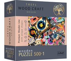 Trefl Wood Craft Origin - Puzzle - In der Welt der Musik / 501 Teile / 37,5 x 25,4 cm / Alter 14+ 