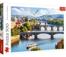 Trefl - Puzzle - Prager Brücken - Tschechisch Republik / 500 Teile / 48 x 34 cm / ab 10 Jahren