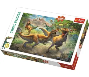 Trefl - Puzzle - Dinosaurier-Duell / 160 Teile / 41 x 27,8 cm / ab 6 Jahren
