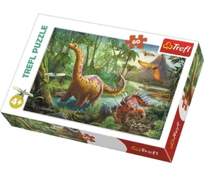 Trefl - Puzzle - Dinosaurier / 60 Teile / 33 x 22 cm / ab 4 Jahren
