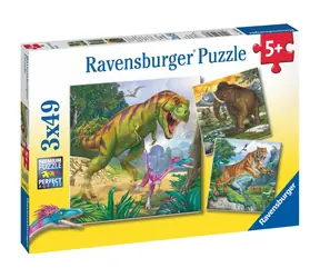Ravensburger - Puzzle - Dinosaurier und Zeit / 3x49 Teile / ab 5 Jahren