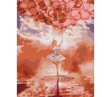 Symag Bild Malen nach Zahlen - Ballerina bei Sonnenuntergang / ab 14 Jahren
